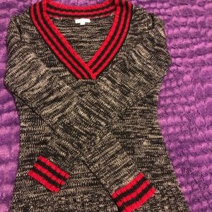 Light Weight Red/black/white sweater